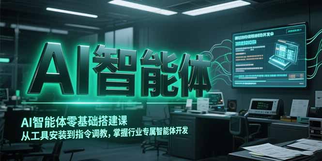 AI智能体零基础搭建课，从工具安装到指令调教，掌握行业专属智能体开发…-易网赚