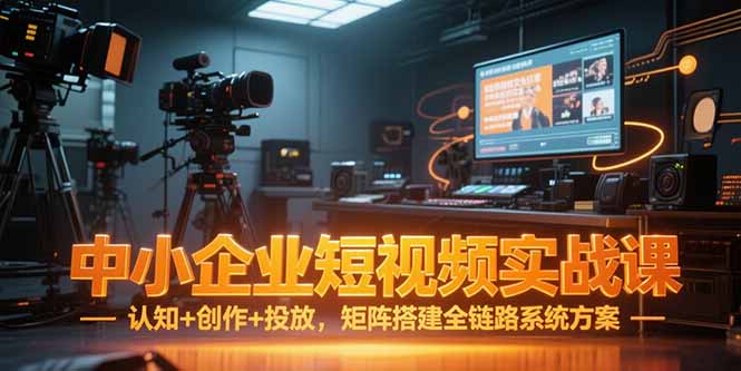 中小企业短视频实战课，认知+创作+投放，矩阵搭建全链路系统方案-易网赚