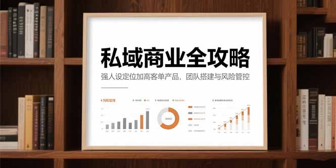 私域商业全攻略，强人设定位加高客单产品，团队搭建与风险管控-易网赚