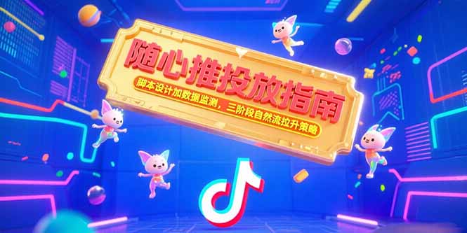 随心推投放指南，脚本设计加数据监测，三阶段自然流拉升策略-易网赚