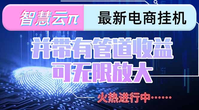 智慧云π电脑挂机单机每天收益300—500+ 并带有团队管道收益 可无限放大-易网赚