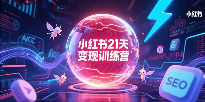 小红书21天变现训练营，AIGC工具高效应用，SEO优化核心技巧-易网赚