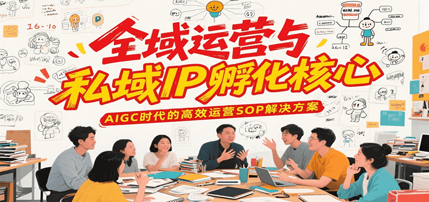 全域运营与私域IP孵化核心，AIGC时代的高效运营SOP解决方案-易网赚