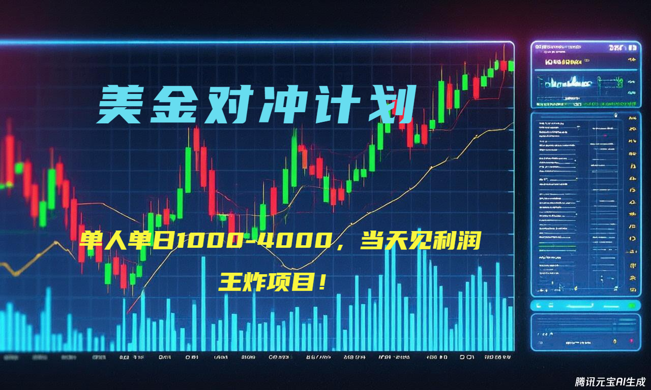 2025年最暴力项目“美金先登计划”最新最强对冲战法，每日实际收益1K-4K-易网赚