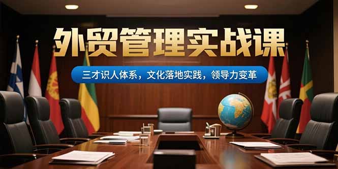 外贸管理实战课，三才识人体系，文化落地实践，领导力变革-易网赚