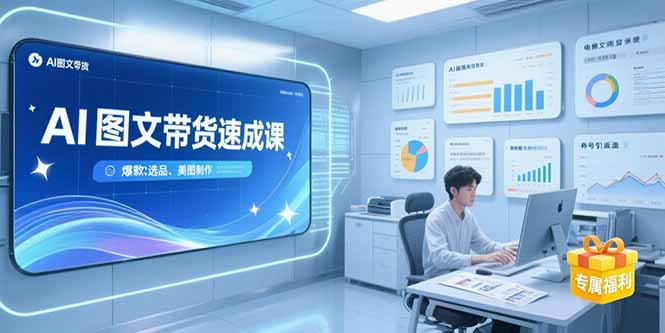 AI图文带货速成课，养号引流秘籍，爆款选品策略，美图制作全流程-易网赚