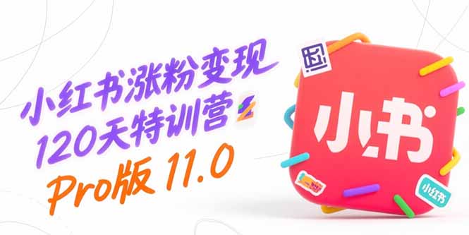 小红书涨粉变现120天特训营Pro版11.0：从0到1掌握平台运营,内容制作和变现-易网赚