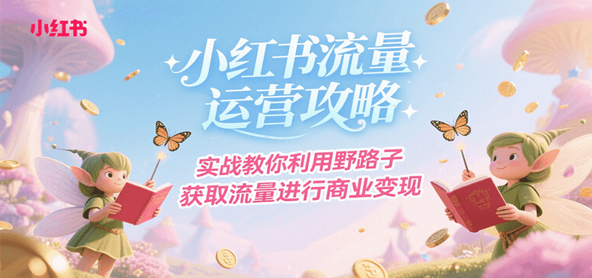 小红书流量运营攻略，实战教你利用野路子获取流量进行商业变现-易网赚