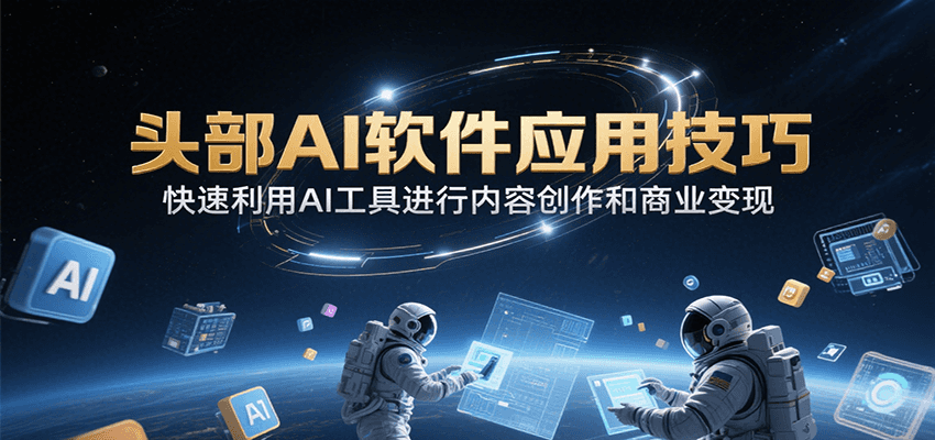 头部AI软件应用技巧，快速利用AI工具进行内容创作和商业变现-易网赚