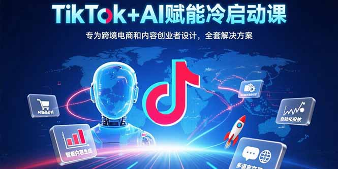TikTok+AI赋能冷启动课：专为跨境电商和内容创业者设计，全套解决方案-易网赚