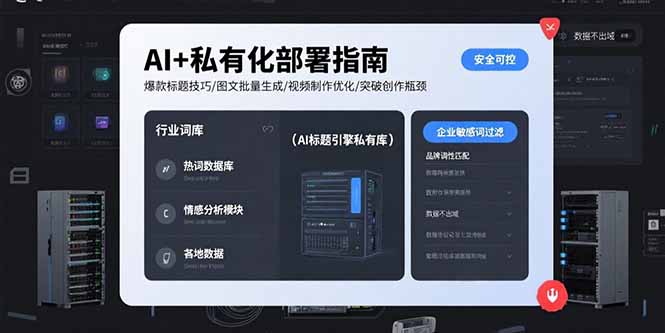 AI+私有化部署指南 爆款标题技巧/图文批量生成/视频制作优化/突破创作瓶颈-易网赚