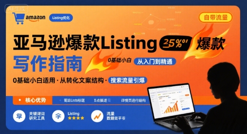 亚马逊爆款Listing写作方法，亚马逊0基础小白也能写爆款自带流量的Listing-易网赚