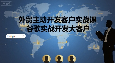 外贸主动开发客户实战课，谷歌实战开发大客户-易网赚