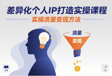 差异化个人IP打造实操课程，实操流量变现方法-易网赚