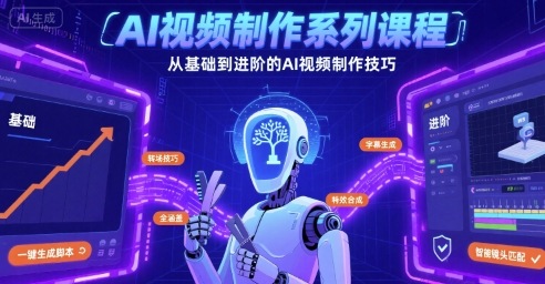 AI视频制作系列课程，从基础到进阶的AI视频制作技巧全涵盖-易网赚