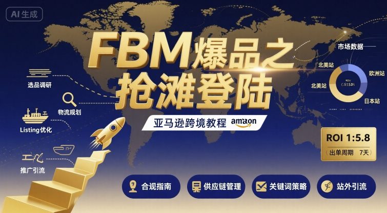 FBM爆品之抢滩登陆-亚马逊跨境教程-易网赚