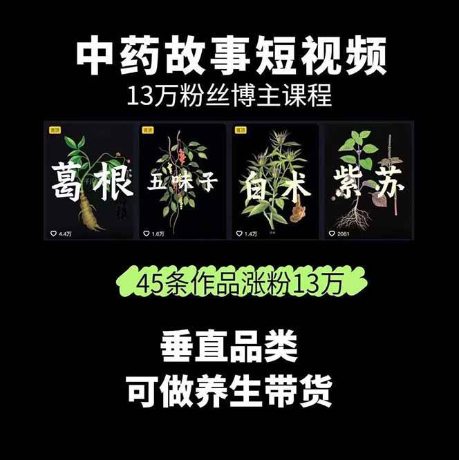 图片[1]-中药文化赛道：溯源故事开发，AI工具实战，平台运营，全方位解锁中医流量变现新路径-易网赚