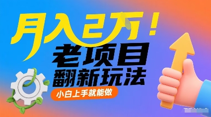 月入2W！老项目翻新玩法，小白上手就能做，非常容易上手-易网赚