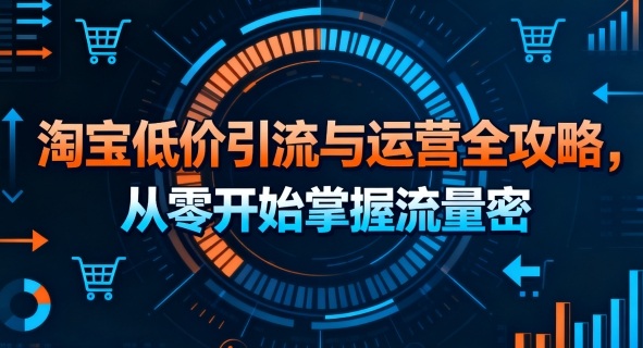 淘宝低价引流与运营全攻略，从零开始掌握流量密码-易网赚