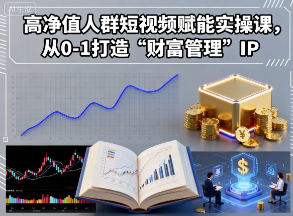 高净值人群短视频赋能实操课，从0-1打造“财富管理”IP-易网赚