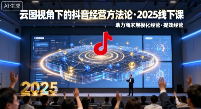 云图视角下的抖音经营方法论，2025线下课，助力商家规模化经营，提效经营(录音+字幕)-易网赚