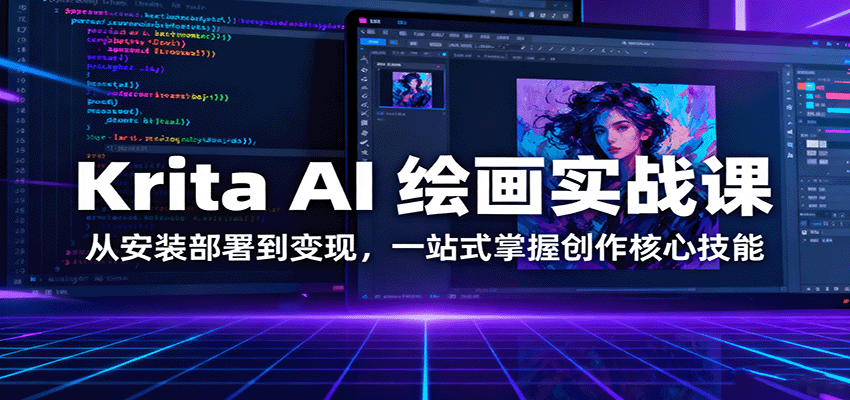 Krita AI 绘画实战课：从安装部署到变现，一站式掌握创作核心技能-易网赚