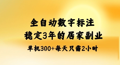 全自动数字标注，稳定3年的蓝海项目，居家也能矩阵开干的副业，单机日入3张+【揭秘】-易网赚