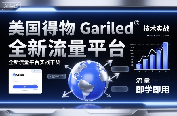 美国得物Gariled技术实战，全新流量平台​实战干货，即学即用-易网赚