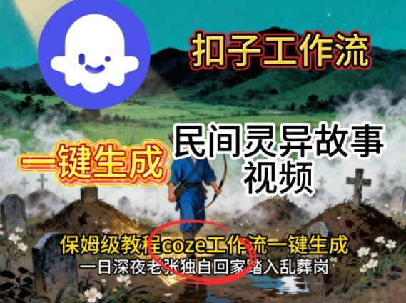 Coze扣子工作流一键生成民间灵异故事视频，保姆级教程搭建教学-易网赚