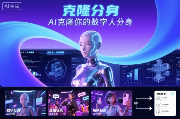 AI数字人认知实操课，克隆你的数字人分身-易网赚