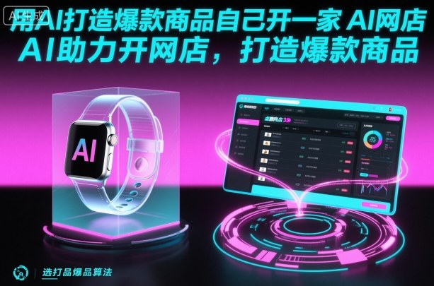 用AI打造爆款商品自己开一家AI网店，AI助力开网店，打造爆款商品-易网赚