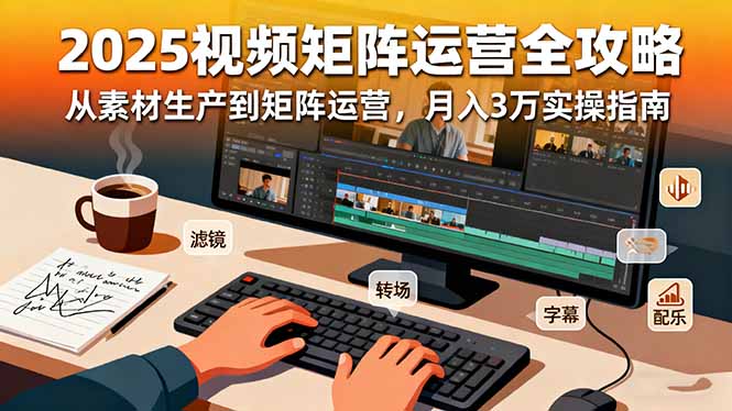 2025短视频矩阵运营全攻略：从素材生产到矩阵运营，月入3万实操指南-易网赚