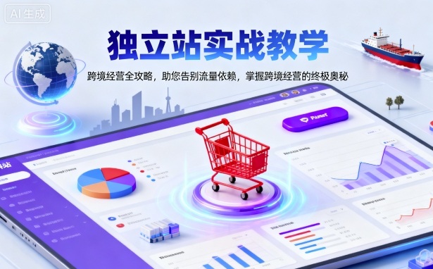 独立站实战教学，跨境经营全攻略，助您告别流量依赖，掌握跨境经营的终极奥-易网赚
