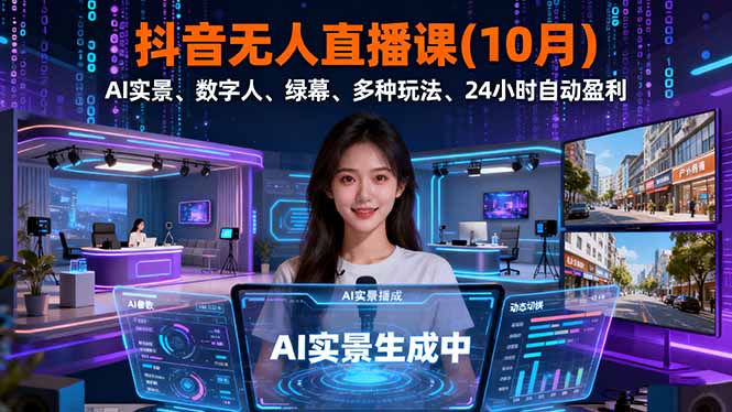 抖音无人直播课(10月-易网赚