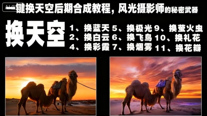 一键换天空后期合成教程,风光摄影师的秘密武器-易网赚