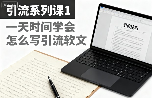 引流系列课1，一天时间学会怎么写引流软文-易网赚