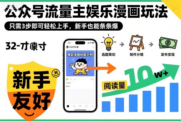 ‍‬⁢‍⁡‍‍⁡​⁣⁤‍‬⁡⁣⁢​⁣‍⁣‌‌⁢​⁡⁡‌​⁢⁣⁢​⁢‌​⁣‬​⁣‬‬⁣⁢​⁢⁣公众号流量主娱乐漫画玩法，只需3步即可轻松上手，新手也能条条爆-易网赚