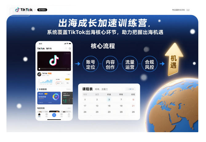 出海成长加速训练营，系统覆盖TikTok出海核心环节，助力把握出海机遇(更新)-易网赚