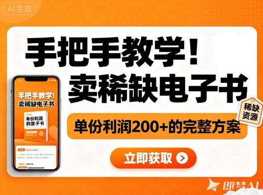 手把手教学！在小红书卖稀缺电子书，单份利润2张+的完整方案-易网赚
