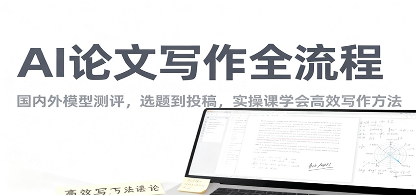 AI论文写作全流程，国内外模型测评，选题到投稿，实操课学高效写作方法-易网赚