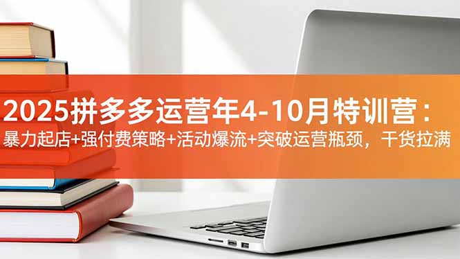 2025拼多多运营年4-10月特训营：暴力起店+强付费策略+活动爆流+突破运营瓶颈，干货拉满-易网赚