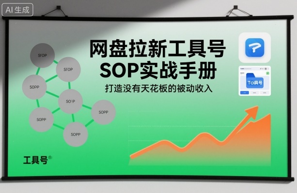 网盘拉新工具号SOP实战手册，打造没有天花板的被动收入-易网赚