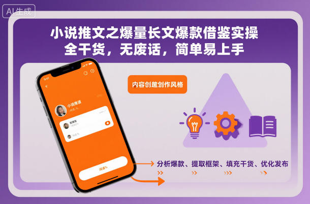 小说推文之爆量长文爆款借鉴实操，全干货，无废话，简单易上手-易网赚