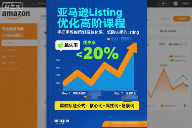 亚马逊Listing优化高阶课程，手把手教你策划高转化率、低跳失率的listing-易网赚