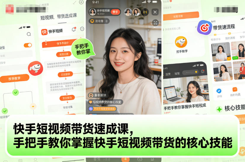快手短视频带货速成课，手把手教你掌握快手短视频带货的核心技能-易网赚