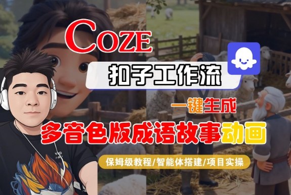 Coze扣子智能体工作流一键生成“多音色版成语故事“动画，全流程保姆级教学-易网赚