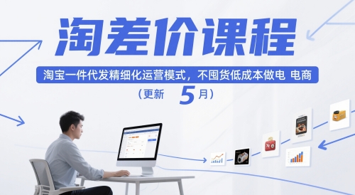 淘差价课程，淘宝一件代发精细化运营模式，不囤货低成本做电商(更新12月)-易网赚