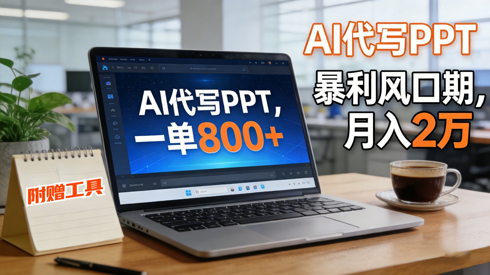 AI 代写做 PPT!一单狂赚 800+,风口期月入 2 万(工具 + 提示词直接送)-易网赚