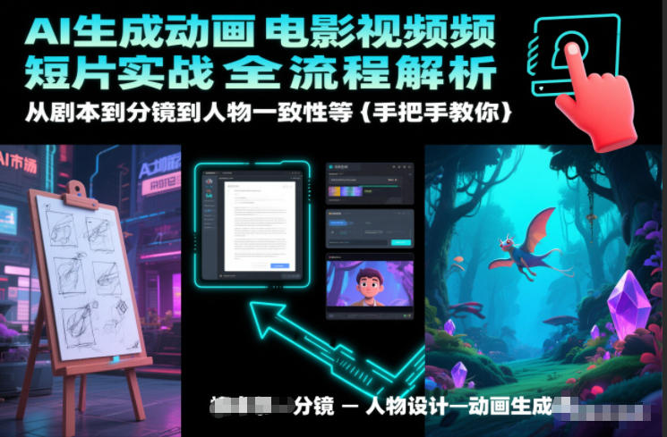 AI生成动画电影视频短片实战全流程解析，从剧本到分镜到人物一致性等手把手教你-易网赚