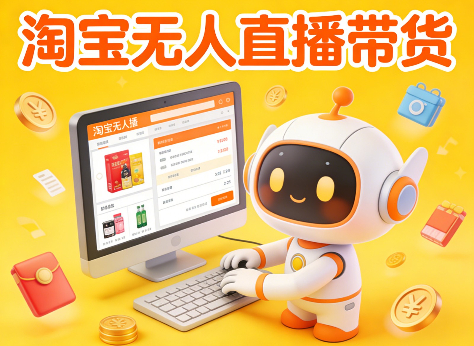 淘宝无人直播带货，24小时自动卖货，月佣金1W+，不违规不封号，不用露脸-易网赚